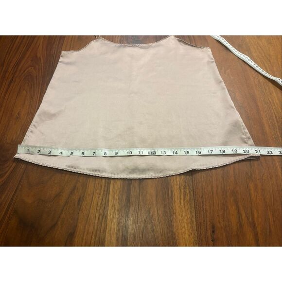 Grade & Gather Women's Dusty Rose Pink Satin Sleeveless Slip Tank Size Small - Picture 3 of 8